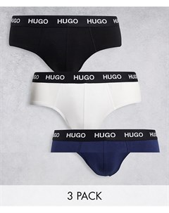 Набор из 3 трусов черного белого и темно синего цветов Hugo Hugo bodywear