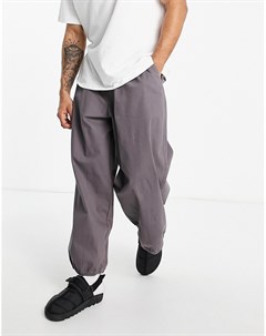 Темно серые очень свободные oversized брюки чиносы Asos design