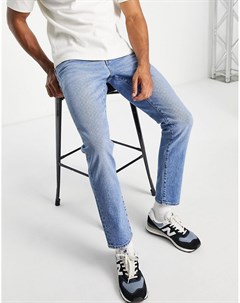 Эластичные узкие джинсы голубого выбеленного цвета плотностью 12 5 унц Asos design