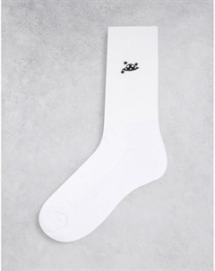 Белые спортивные носки с вышивкой в виде летающей тарелки Asos design