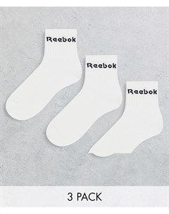 Набор из 3 пар белых носков Training Reebok