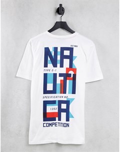 Белая футболка с принтом на спине Scrub Nautica competition