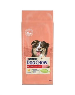 Сухой корм для взрослых активных собак с курицей Пакет 14 кг Dog chow