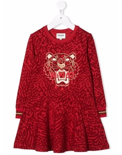 Платье с вышитым логотипом Kenzo kids