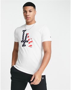 Белая футболка с логотипом MLB Los Angeles Dodgers New era