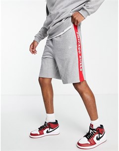 Серые шорты с боковыми вставками NBA Chicago Bulls New era