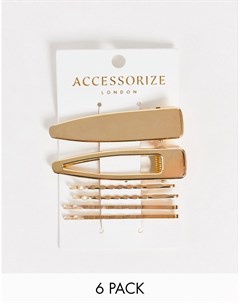 Набор золотистых заколок для волос Accessorize
