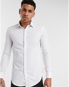 Белая обтягивающая рубашка из поплина Le breve