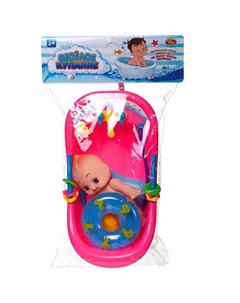 Пупс Веселое купание в ванночке с набором игрушек PT 01276 Abtoys