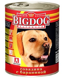 Консервы Big Dog Говядина с бараниной для собак 850 г Говядина с бараниной Зоогурман