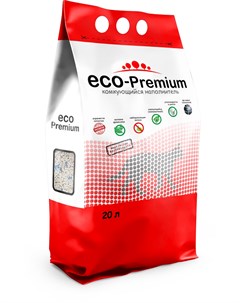 Наполнитель ECO Premium Blue комкующийся древесный с ароматом сосны для кошек 20 л 7 6 кг Синий Eco-premium