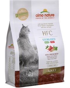 Сухой корм HFC со свежей говядиной для стерилизованных кошек 300 г Говядина Almo nature