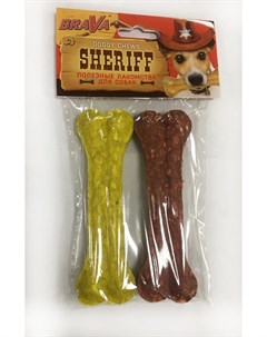 Лакомство Шериф Sheriff Кость с Тапиокой для собак 12 5 см 2 шт Brava