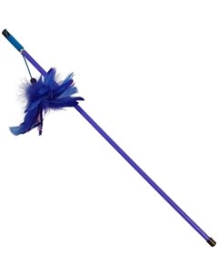 Игрушка Удочка дразнилка перья для кошек 50 см Синие перья Триол