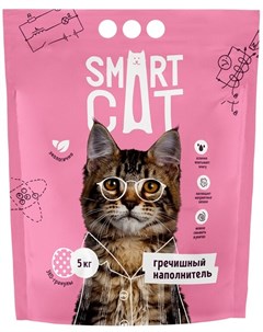 Наполнитель Гречишный впитывающий для кошек 15 л 5 кг Smart cat