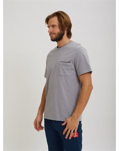 Светло серая футболка Sevenext с накладным карманом Profmax