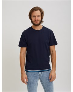 Тёмно синяя футболка Sevenext с контрастным подолом Profmax