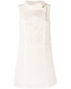 Шелковое платье мини в технике кроше Chanel pre-owned