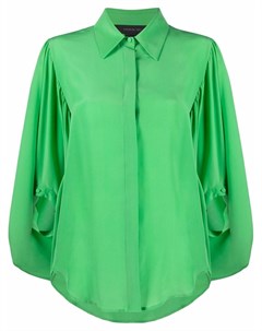Шелковая блузка с драпировкой на рукавах Federica tosi