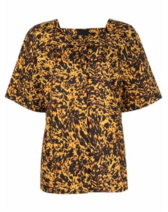 Блузка с квадратным вырезом и графичным принтом Givenchy