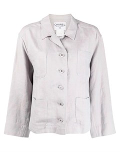 Льняная куртка рубашка 1996 го года с логотипом CC Chanel pre-owned