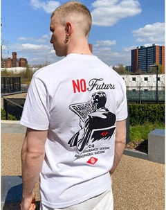Белая футболка с принтом No Future на спине Obey