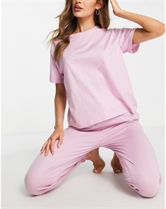 Розовая пижамная футболка из органического хлопка Выбирай и Комбинируй Asos design
