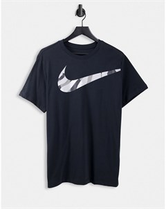 Черная футболка с логотипом галочкой Sport Nike training