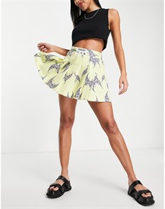 Теннисная мини юбка с принтом бабочек от комплекта New girl order