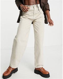 Светло бежевые премиум джинсы очень свободного кроя в винтажном стиле из смесового органического хло Asos design