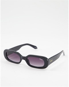 Солнцезащитные очки в узкой миндалевидной оправе черного цвета Quay Omen Quay australia