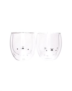 Набор стаканов с двойным стеклом animals 280 мл 2 шт прозрачный 20x10x10 см Repast