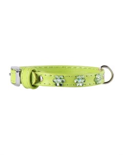 Ошейник Glamour для собак со стразами Цветочек ширина 2 см длина 30 39 см зеленый Collar