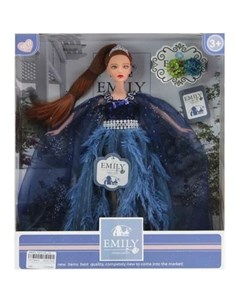 Кукла Emily Синяя серия Платье с прозрачной накидкой аксессуары 30 см WJ 12667 Abtoys