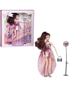 Кукла Atinil Звезда эстрады В коротком платье с пайетками и шлейфом 28 см WJ 21534 2 Junfa