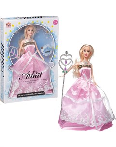 Кукла Atinil Очаровательная принцесса В длинном розовом платье 28 см WJ 21501 розовое Junfa