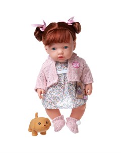 Пупс кукла Baby Ardana В платье и розовой кофточке с капюшоном с аксессуарами 40 см WJ C0019 Abtoys
