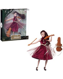 Кукла Atinil В платье с бордовой юбкой со скрипкой и аксессуарами 28 см WJ 22282 2 Junfa