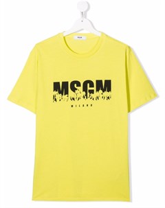 Футболка с логотипом Msgm kids