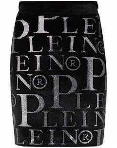 Юбка мини с логотипом из страз Philipp plein