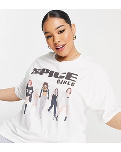 Белая футболка с принтом Spice Girls Curve Asos design