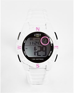 Цифровые часы белого цвета с розовыми элементами Limit