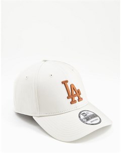 Кепка светло бежевого и светло коричневого цвета 9 FORTY LA Dodgers New era
