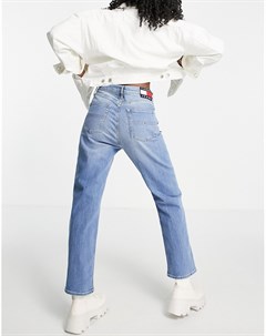 Прямые средне выбеленные джинсы с завышенной талией Harper Tommy jeans