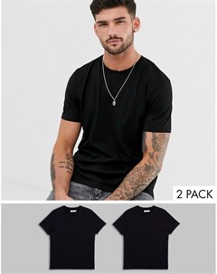 2 черные футболки Topman