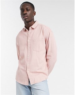 Розовая джинсовая oversized рубашка в стиле 90 х Asos design