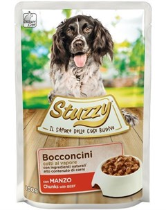 Паучи Bocconcini в соусе для собак 100 г Говядина Stuzzy