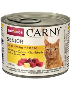 Консервы Carny Senior для кошек старше 7 лет 200 г с курицей и сыром Animonda