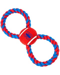 Игрушка Человек паук красный мячик на верёвке для собак Красный Buckle-down