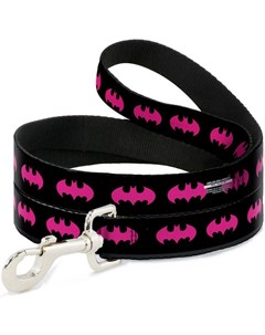 Поводок Бэтмен розовый для собак 1 20 м х 2 5 см Розовый Buckle-down